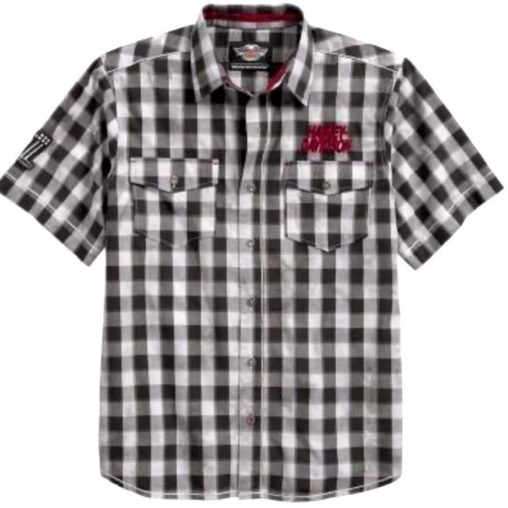 ▶️ Harley Davidson ◀️ CHAIN STITCH PLAID SHIRT. Extra Large.